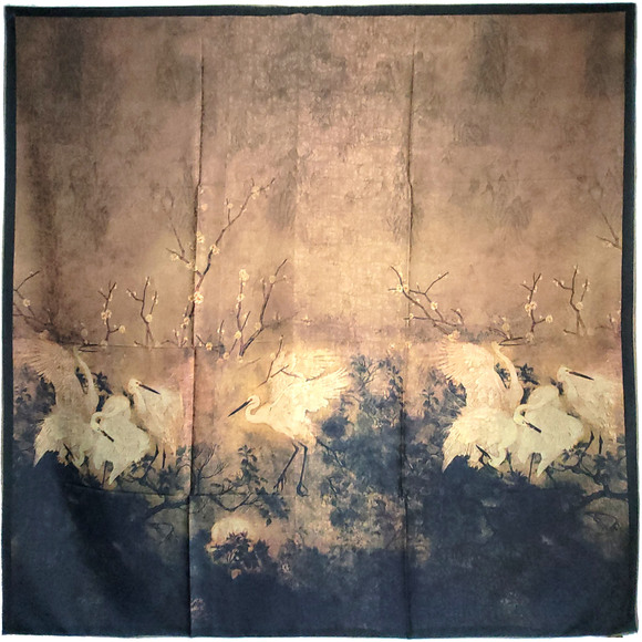 NWT Double Sided Silk Scarf 53"x53" Large Square Shawl Wrap XiangYunSha 36741 - Picture 14 of 15